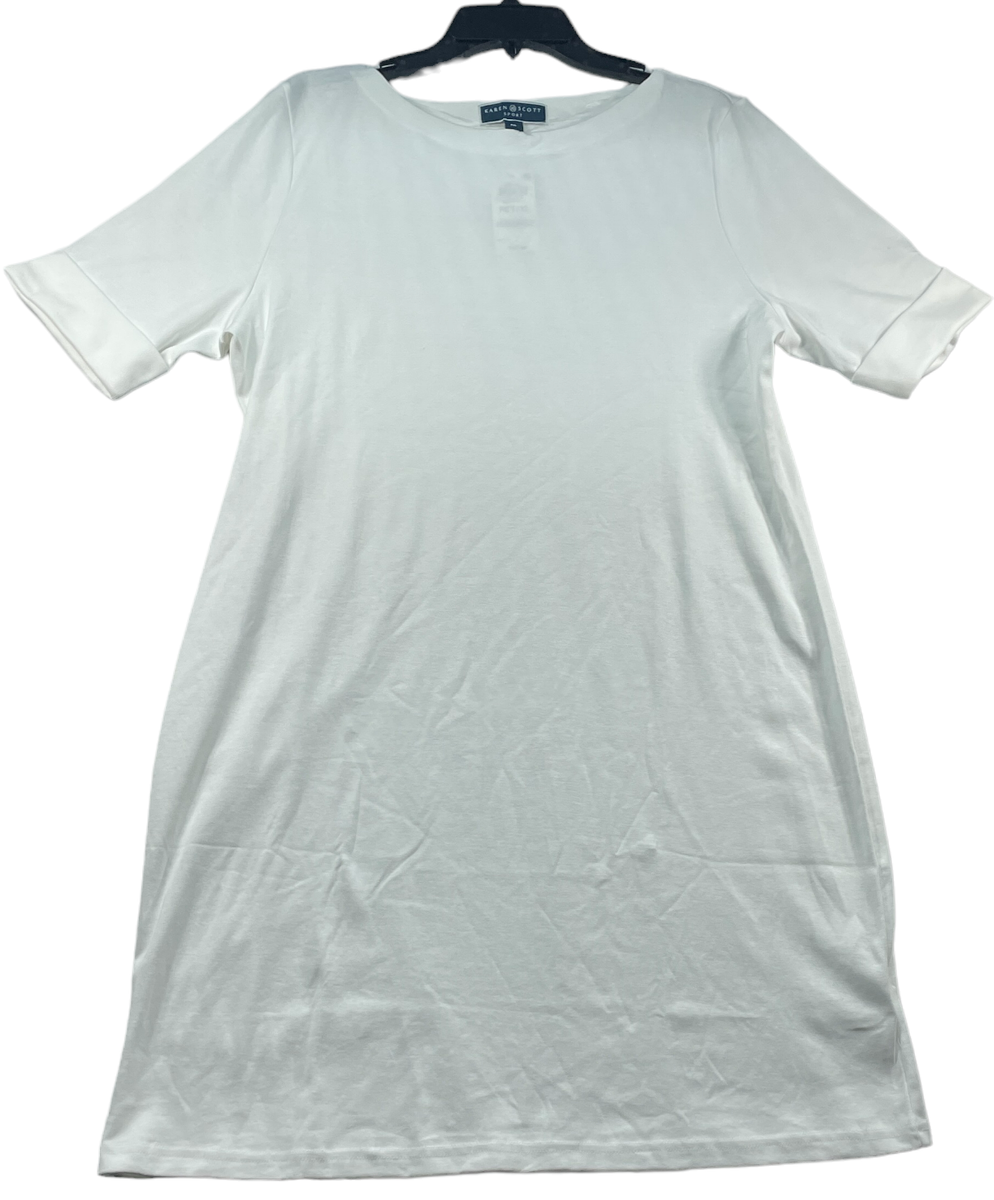 Karen Scott Shirt Dress Womens size XL Petite PXL White Short