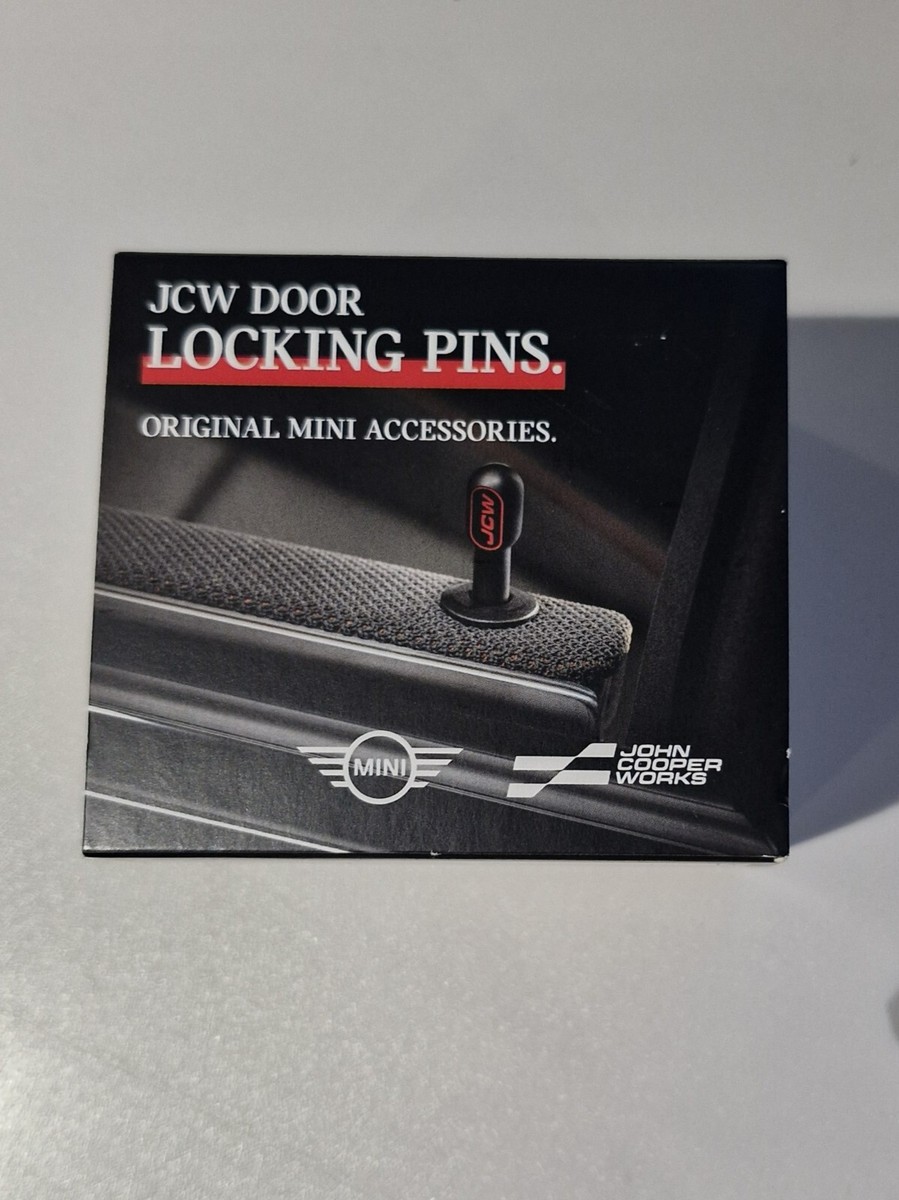MINI JCW Door Locking Lock Pins Button Pin Logo New Genuine
