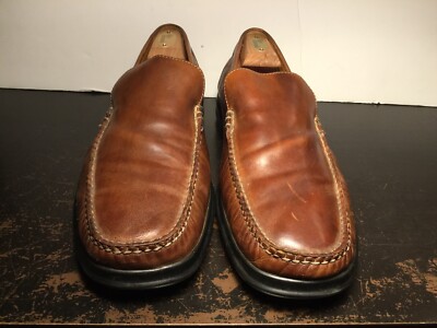 COLE HAAN N ? ? Air DEMPSEY Brown Leather Loafer Shoes  display picture 2