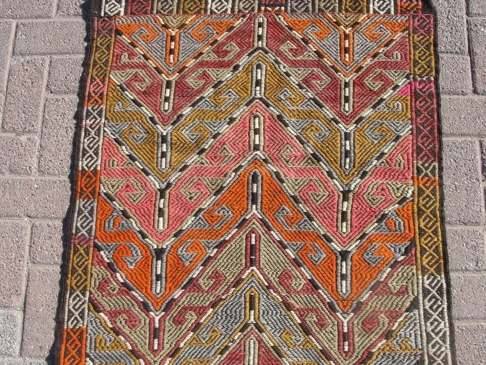 3x4 Small Rug Turkish Kilim Area rugs for living room Kelim Teppich Bedroom rugs - Image 4 of 4
