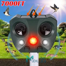 Solar Ultrasonic Animal Repeller Dogs Bird Skunk Rabbit Squirrels Deer Repellent