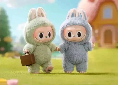 Autentico POP MART Labubu The Monsters Ecciting Macaron Peluche Giocattoli Confermati - Foto 8 di 30