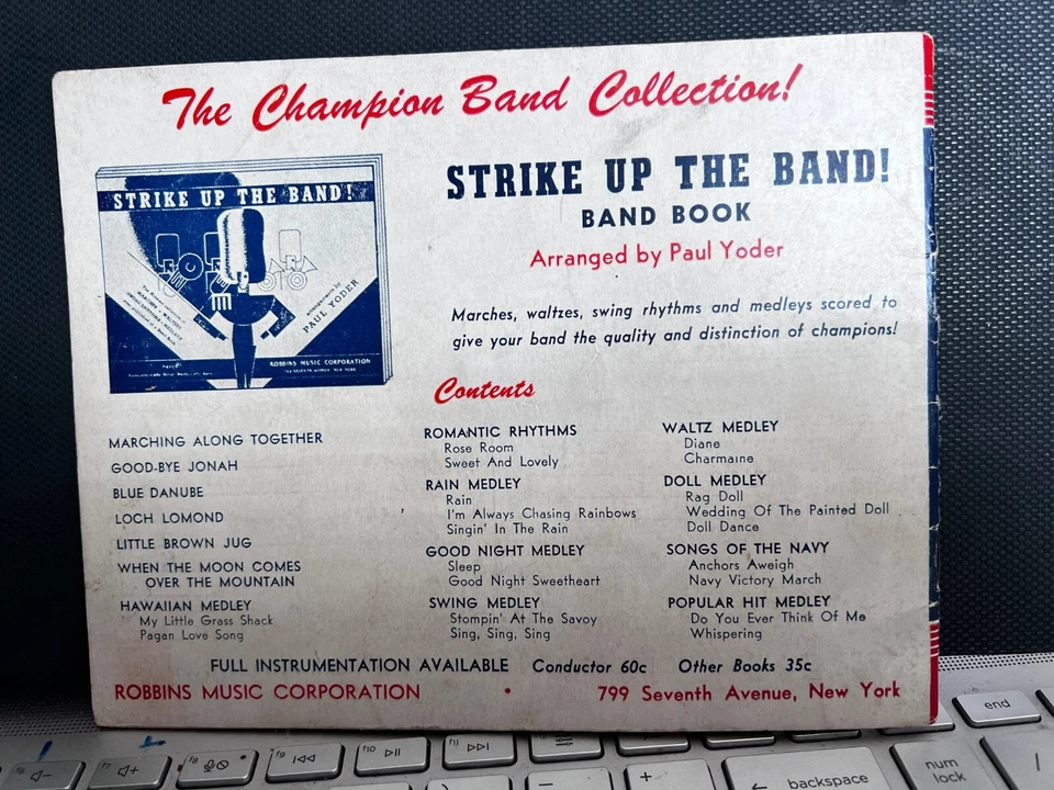 Vintage 1943 Victory Band Book by Paul Yoder - Image 2 of 3