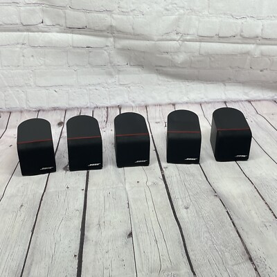 Lot 5 Bose Redline Single Cube Speakers Lifestyle/Acoustimass Read Description