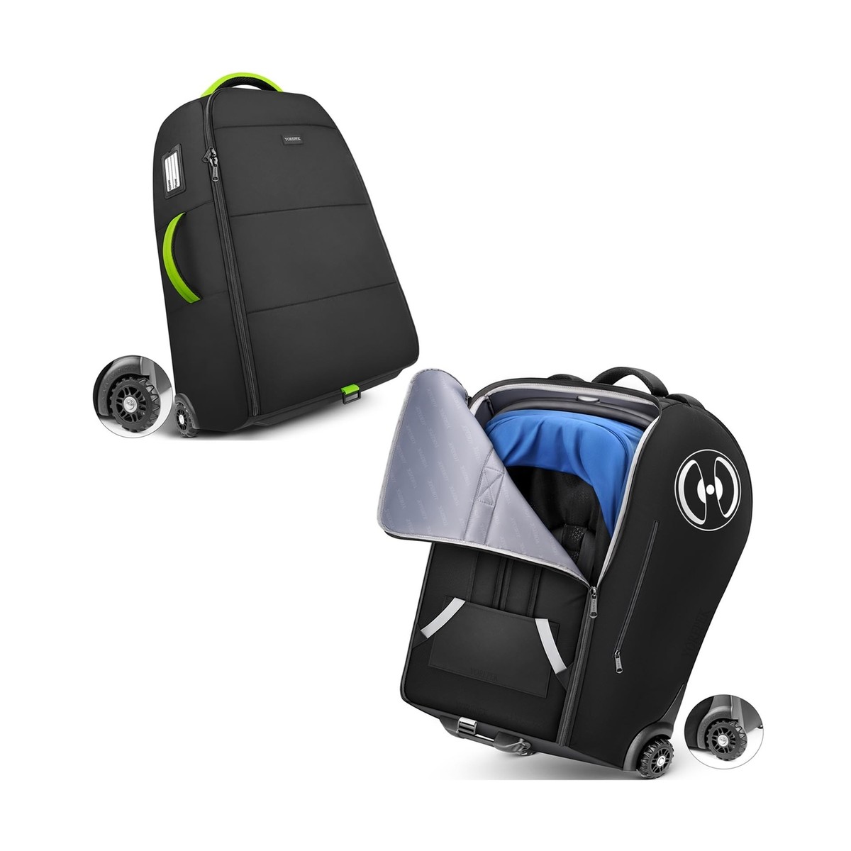 travel stroller with upright seat Momcozy TuckGo Stroller, Spacious Seat, One-Hand Fold, 33 L Storage Size:320lb/145kg 1.50mm padded cube insert bag relaxing ride with the Fishermans Hand Big Fish