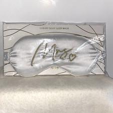Luxury Silky Sleep Mask Miss to Mrs White Shiny Elastic Band Wedding Night Mask