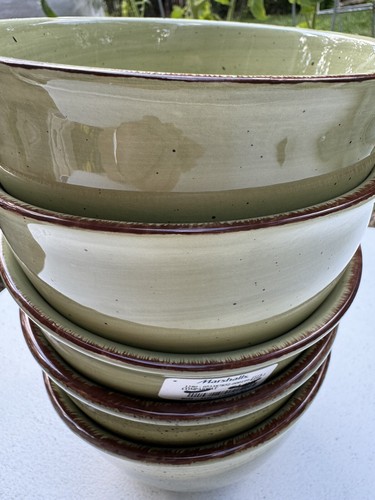 Hausenware Twist Swirl Cereal Soup Bowls Sage Set Of 5 Brand New - Picture 5 of 7