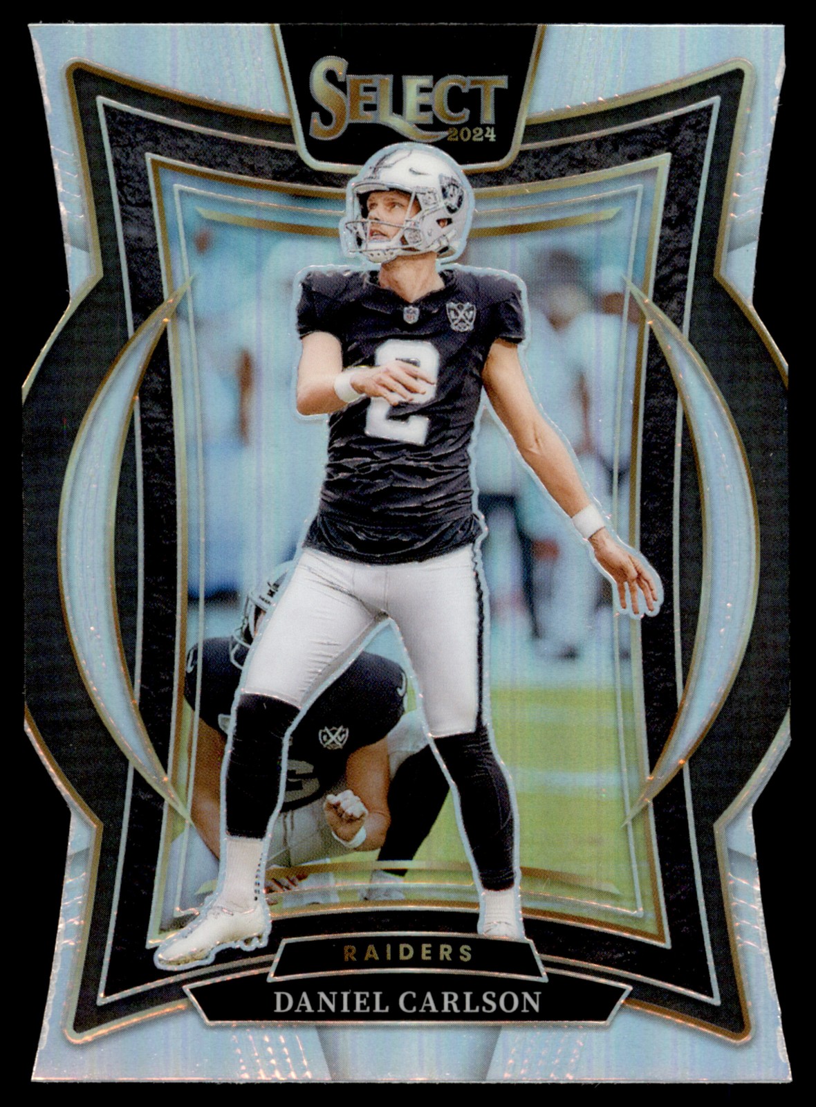 2024 Panini Select #43 Daniel Carlson Silver Prizm Die Cut