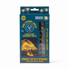 Bunk House Camping Tent 9Ft Bright White LED String of Lights- Battery or USB