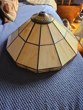 Dale Tiffany Mission Style Cream Beige Marble Glass 13 Dia. Lamp Shade