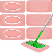 6 Pack Reusable Microfiber Mop Pads - Compatible with Sweeper, Reusable Mop P...