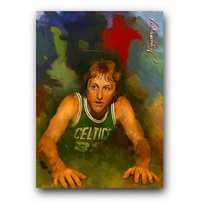 Larry Bird #41 Art Card Limited 23/50 Edward Vela Signed (Boston Celtics)