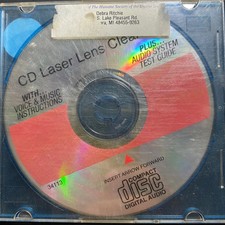 CD Laser Lens Cleaner Disc w/ Voice Music Instructions Audio System Test Guide