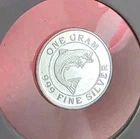 MPM Salmon Fish - 1 Gram .999 Fine Silver Bullion Mini Bar Round Coin Ingot