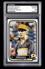 2024 Konnor Griffin ONYX Vintage Rookie Card #OVCOGR Pirates Graded 10