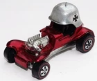Hot Wheels Vintage Redline Red Baron w/Helmet Cross Sticker 1970 Original Mattel