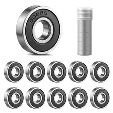 10 Pcs 608 2RS Ball Bearings,Bearing Steel and Double Rubber Sealed Miniature De