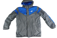 Vintage Nike Reversible Fleece Lined Jacket Youth Size L 14-16 Blue Gray