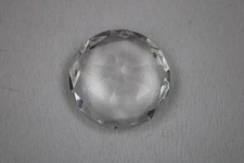 CLEAR QUARTZ ROUND PRISM~DIAMOND ~CRYSTAL~GENUINE GLASS~1.5"~FACETED~FENG SHUI