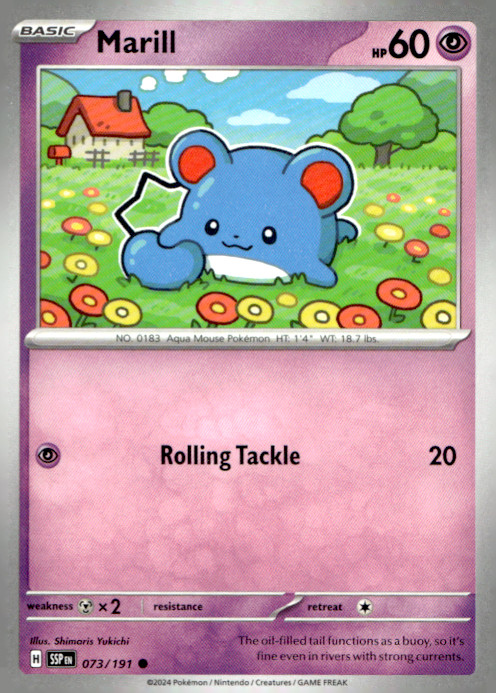 Marill Common SV08: Surging Sparks 073/191 NM