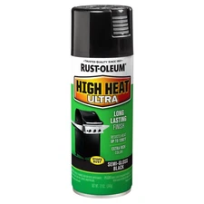 Rust-Oleum Specialty High Heat Ultra Spray Paint, 12 oz Semi-Gloss Black- 241169