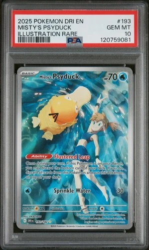 2025 Pokemon Destined Rivals Misty's Psyduck IR #193 PSA 10 Illustration Rare