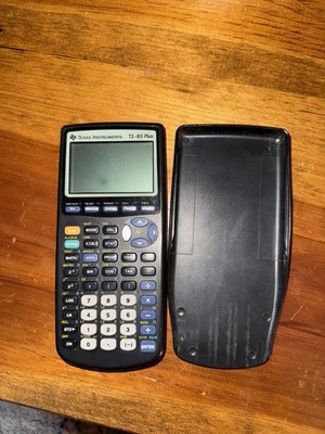 Texas Instruments TI-83 Plus Graphing Calculator Tested & Working with Cover