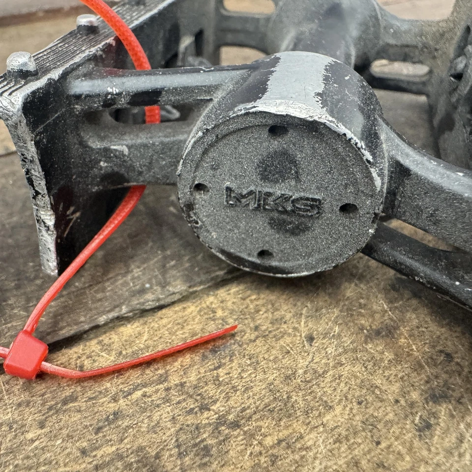 Pedales MKS 9/16 BMX Cruiser Race Años 80 Negro Reflectores Bicicleta Plataforma Foto 4 de 4