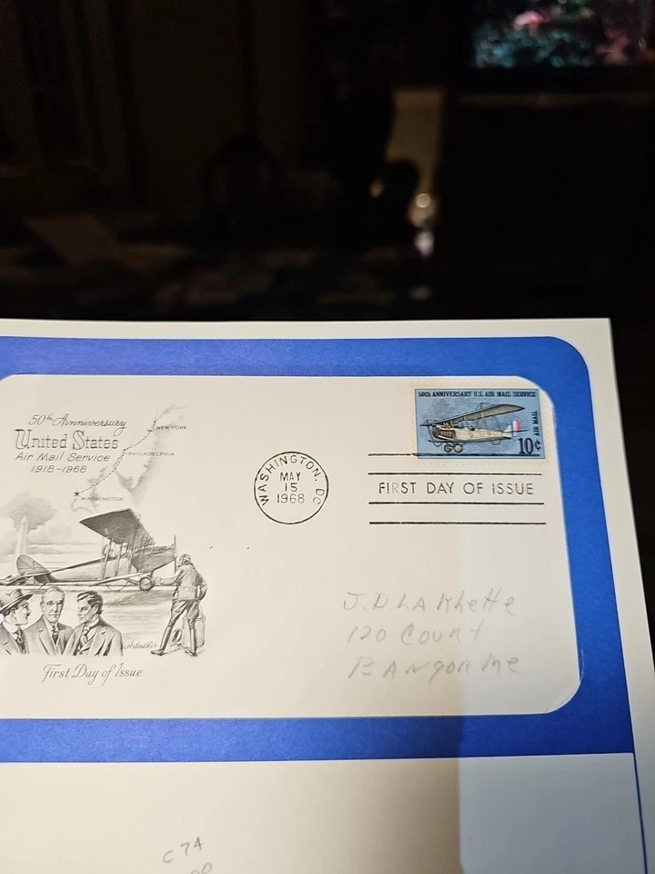 SERVICIO DE CORREO 50 ANIVERSARIO EE. UU. C74 DE 1918 Foto 3 de 4