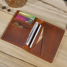 Luufan Genuine Leather Short Wallet Men Wowen Simple Design Purse Credit Card Ho