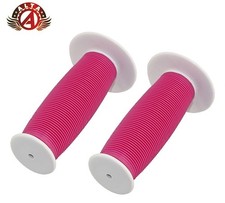 ALTA White/Pink Mushroom Handlebar Grips 7/8" x 115mm Cruiser BMX Vintage Style
