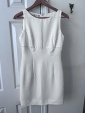 Unger - Mindel  Off-White Sleeveless Empire Waist Dress Woman's Size 8
