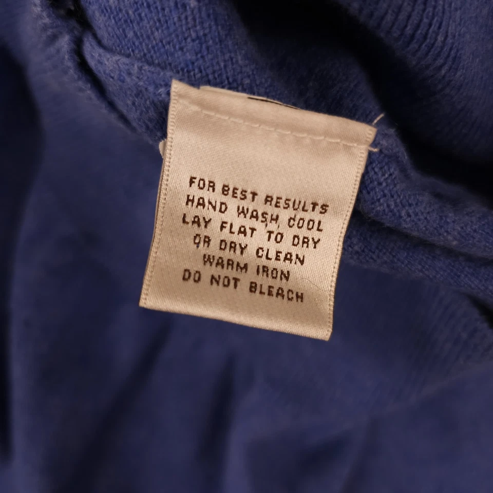 Peter Millar Sweater Vest Mens Large Blue Luxury Blend 1/4 Zip Cotton Cashmere - Image 4 of 4