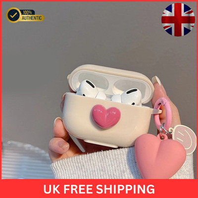 Herz Design niedliche rosa Schutzhülle für AirPods 1 2 3 Pro Cartoon Punkte Stil UK