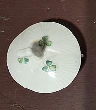 Belleek Teapot LID ONLY Shamrock Basketweave ...
