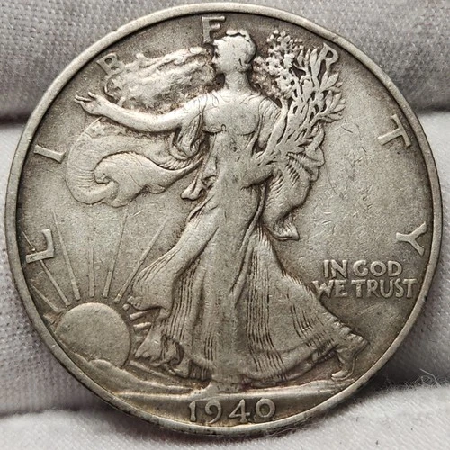 1940 S Walking Liberty Half Dollar - 90% Silver - Great For Albums - WL-4028s