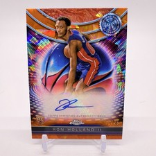 #/25! 🚨2024-25 Topps Chrome Sapphire Ron Holland II RC Auto Detroit Rookie