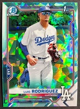 2021 Bowman Chrome Sapphire Luis Rodriguez Prospects Aqua /99 #BCP-196b Dodgers