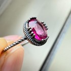 925 Sterling Silver Ring Pink 7x5mm Natural Ruby Gemstone Handmade Dainty Women — photo 5