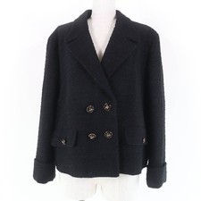 beautiful item GUCCI 643287 wool design button double breasted tweed jacket b