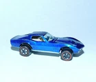 1968 MATTEL HOT WHEELS REDLINE CUSTOM CORVETTE BRIGHT BLUE ORIGINAL !!!
