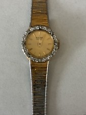 Vintage Bulova P8 Jeweled Gold Tone Ladies Watch  New Battery