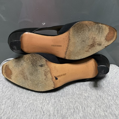 Salvatore Ferragamo Mujer Negro Charol Carrete Con Cordones Tacones Oxford Talla 10 - Imagen 9 de 9