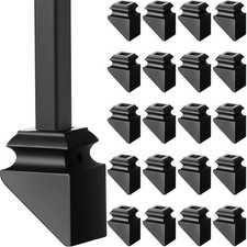 24 Pcs Iron Baluster Shoes, Slant Shoes with Screw,for 1/2" Square 24, Black