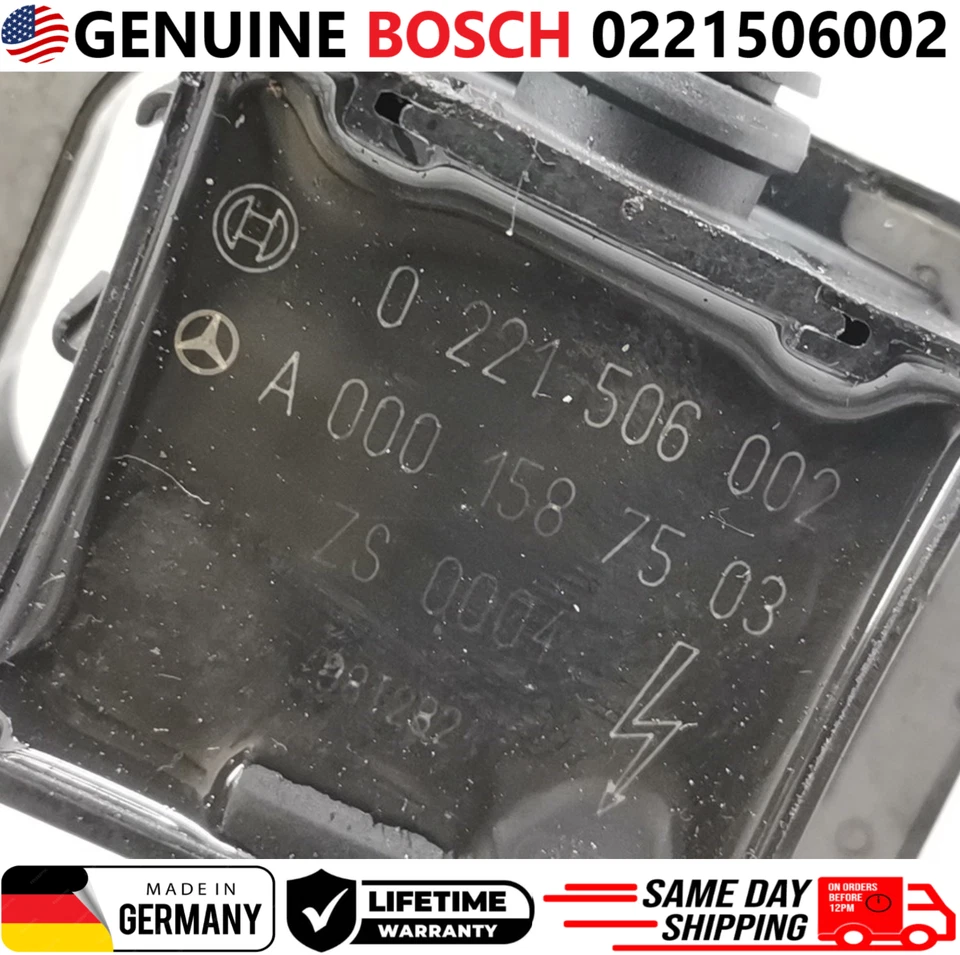 Bobina de encendido Bosch genuina para Mercedes-Benz 0221506002 1995-2000, A0001587503 Foto 2 de 4