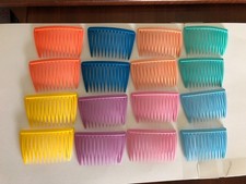Lot of 16 Vintage Side Multi colors Hair Combs 2 3/4" USA