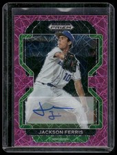 2022 Panini Prizm DP #PDP47 Jackson Ferris Base Autographs Neon Pink Velocity
