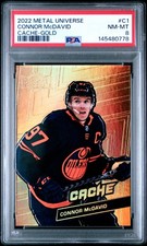 2022 SKYBOX METAL UNIVERSE CACHE GOLD #C1 CONNOR MCDAVID 9/50 PSA 8