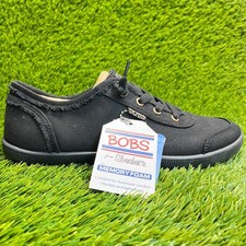 Skechers BOBS B Cute Womens Size 8 Black Casual Walking Slip On Shoes Sneakers