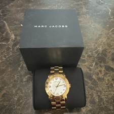 Marc By Marc Jacobs Mini Amy Watch Women 26mm White Dial Rose Gold Tone